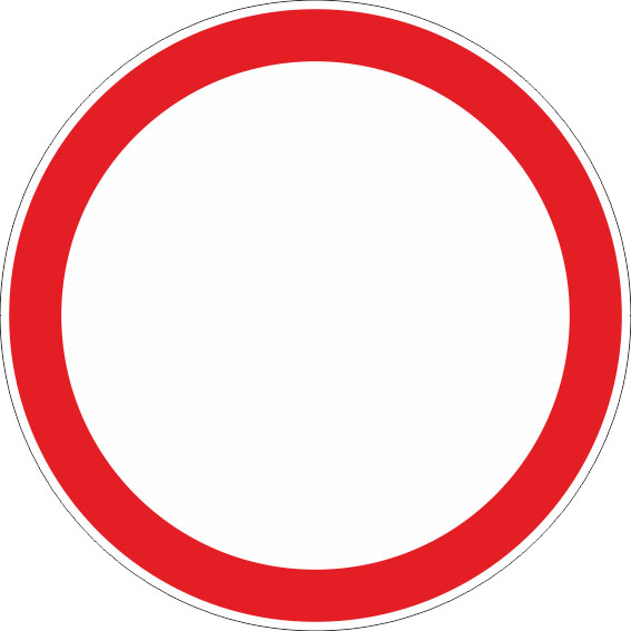 картинка Знак 3.2. "Движение запрещено",D=700, Тип А Коммерческая (3 года),металл 0.8 мм  в интернет-магазине Всезнаки.рф в Санкт-Петербурге