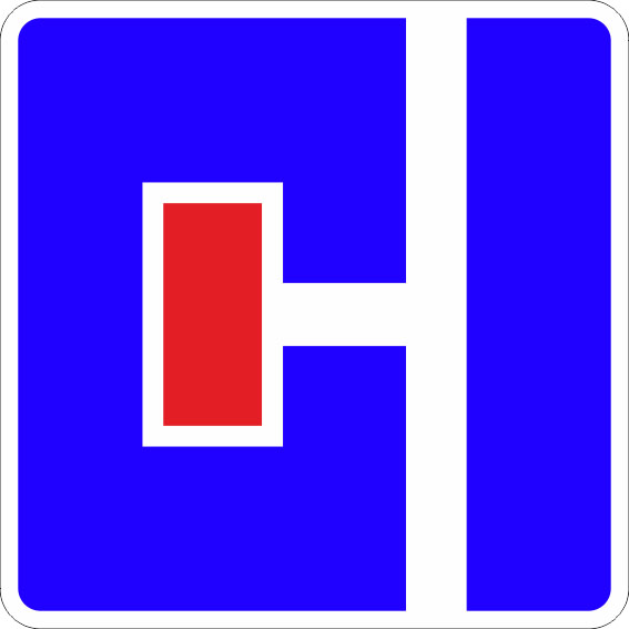 картинка Знак "6.8.3 "Тупик",B=900Тип А Коммерческая (3 года),металл 0.8 мм  в интернет-магазине Всезнаки.рф в Санкт-Петербурге