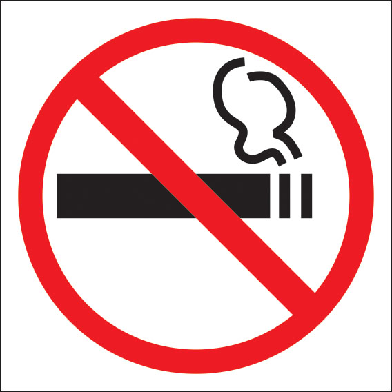 картинка Знак P41 О запрете курения. 200x200 мм. пластик 2 мм  в интернет-магазине Всезнаки.рф в Санкт-Петербурге