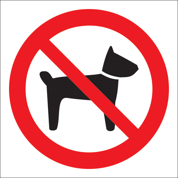картинка Знак P14 Запрещается вход с животными. 200x200 мм. пластик 2 мм  в интернет-магазине Всезнаки.рф в Санкт-Петербурге
