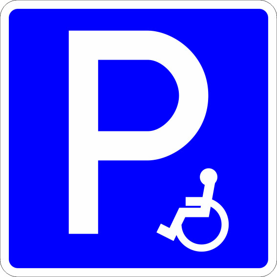 картинка Знак "6.4.17Д «Парковочные места для людей с ограниченными возможностями»,B=600,Тип А Коммерческая (3 года),металл 0.8 мм  в интернет-магазине Всезнаки.рф в Санкт-Петербурге