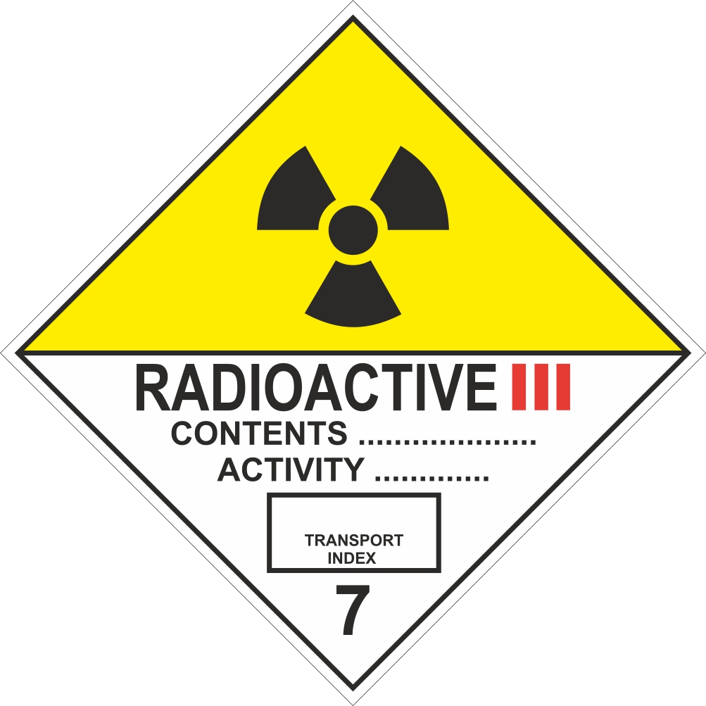 картинка Знак опасности O7C, "Радиоактивные материалы", 250х250 мм, СКП, пленка  в интернет-магазине Всезнаки.рф в Санкт-Петербурге